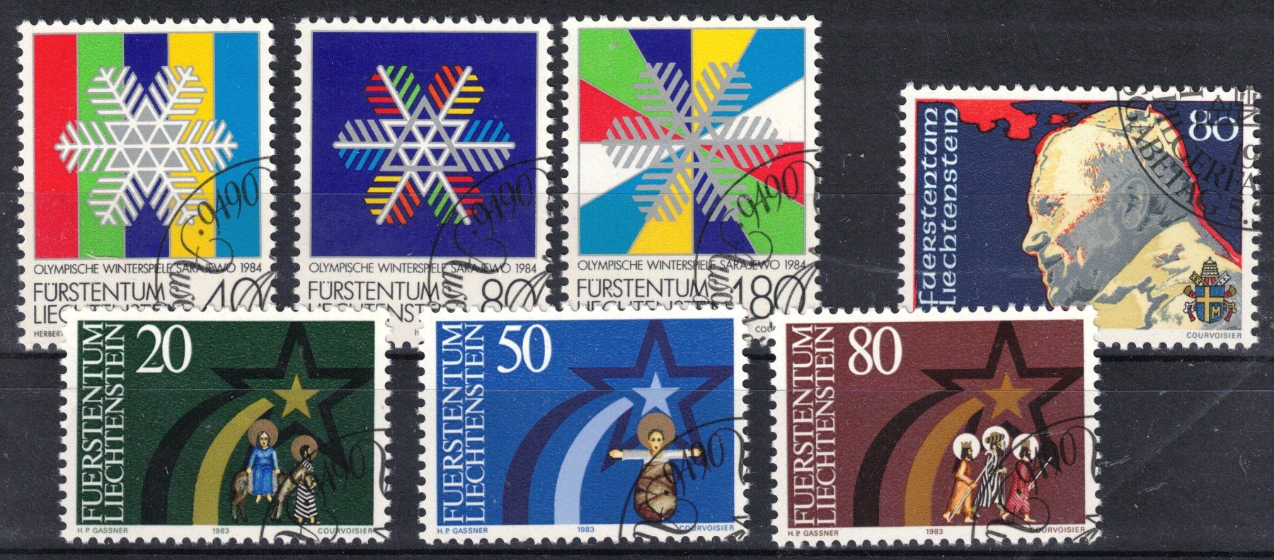 Tutti i francobolli: 1983  Serie  LI  Einzelmarken   gestempelt Ersttag – Usato da Mellingen venduto da Ginger 1