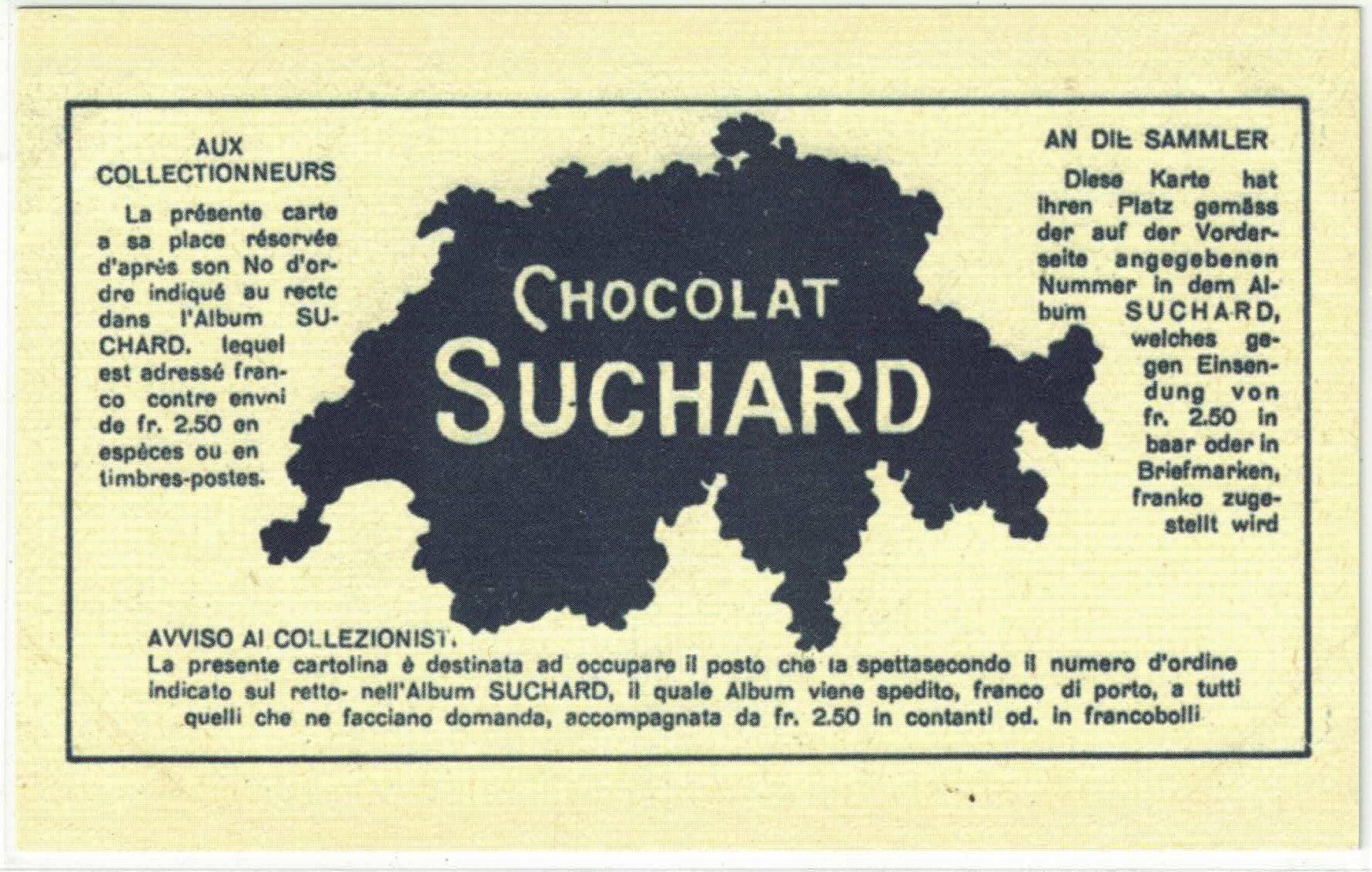 Cartoline postali: Chocolat Suchard - Paris - Repro – Usato da Ettingen venduto da Kartenplanet 1
