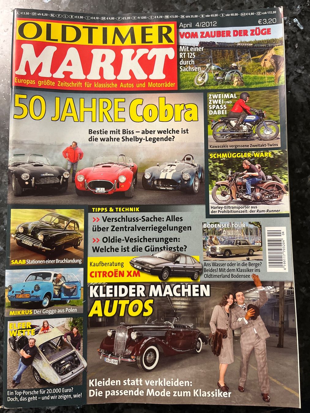 Riviste & Magazine: Oldtimer Markt Zeitschrift 04/2012 Cobra Saab Citroen XM – Usato da Goldach venduto da SSRConzept