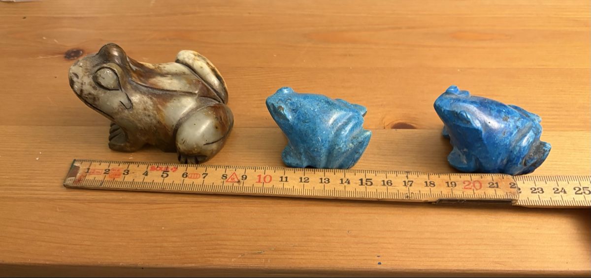 Figuren: 3 Frösche aus Stein – Gebraucht aus Hochfelden von larson27