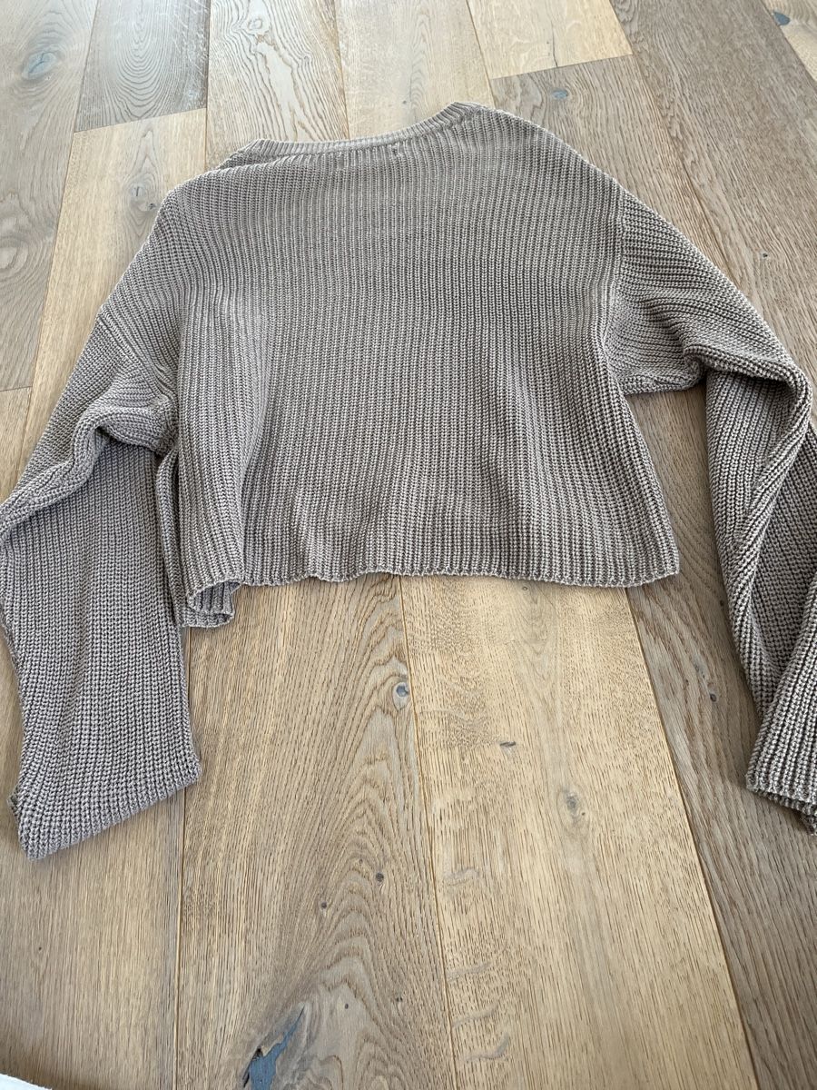 Pullover & Sweatshirts: Brauner gecropter Stickpullover Gr S – Neu (gemäss Beschreibung) aus Richterswil von ste_yzq7 2