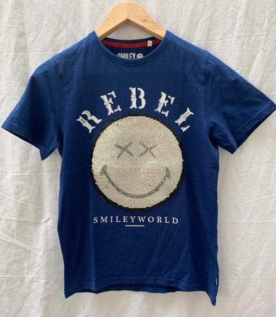 Superbe t-shirt à séquins SMILEY WORLD Rebel t.158-164