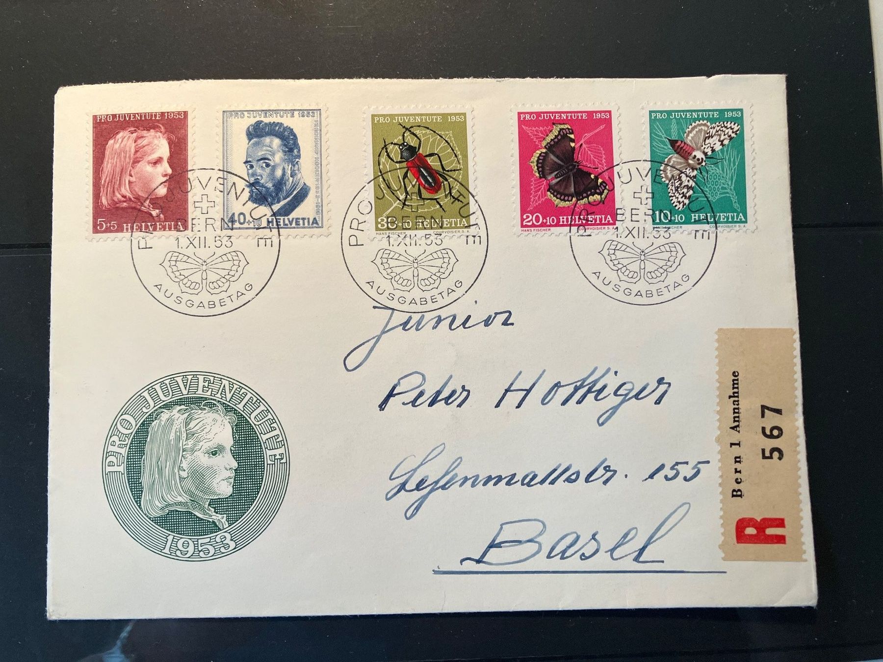 Tutti i francobolli: FDC Pro Juventute 1953 Illustriert P2 – Usato da Baar venduto da Ramona10