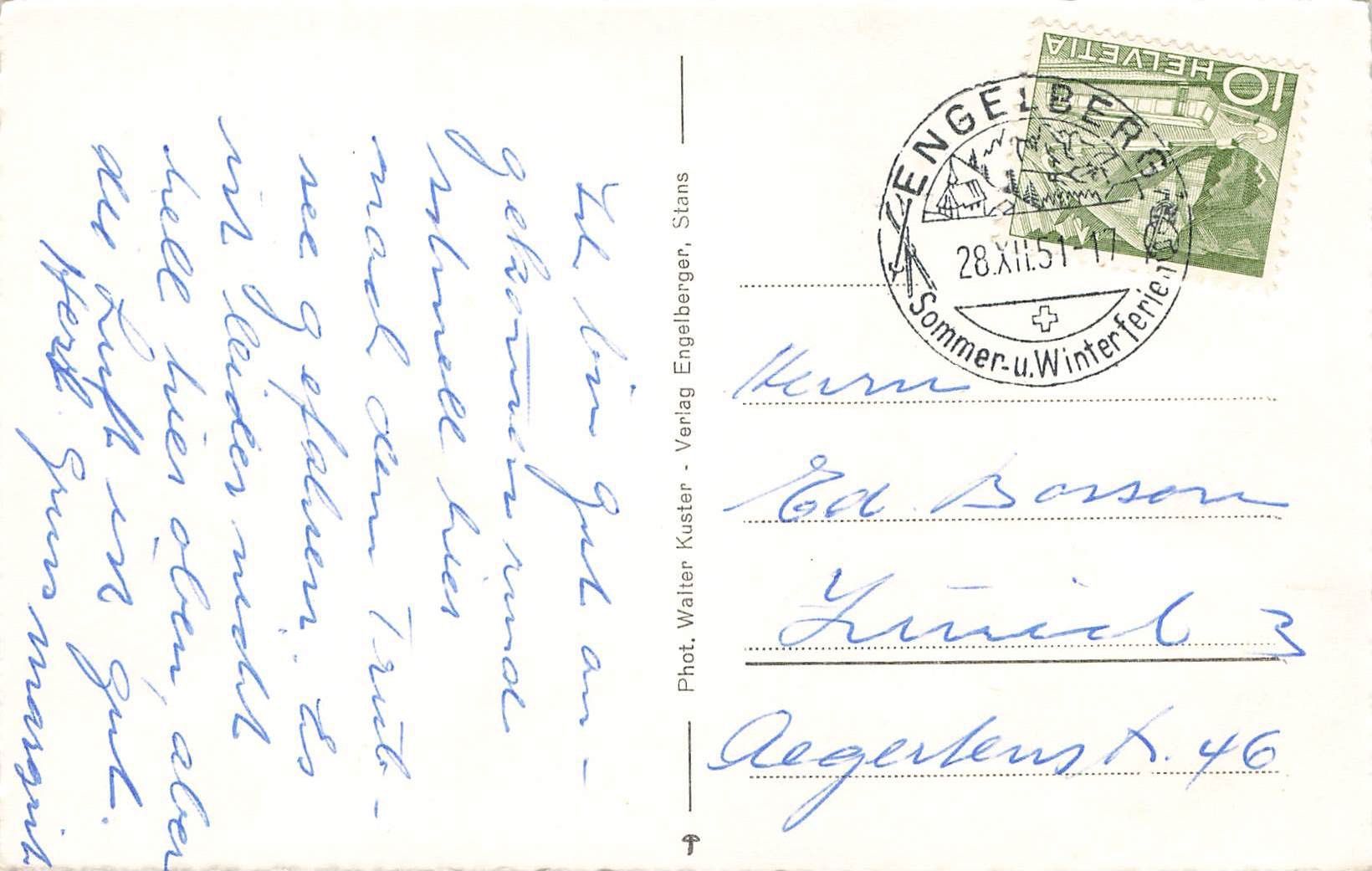 Cartoline postali: Engelberg Schwebebahn gerschnialp trubsee – Usato da Biasca venduto da Blenio71 1