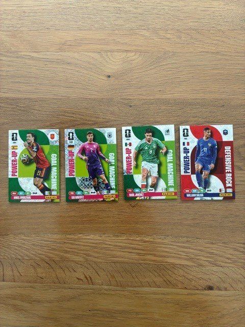 Panini Carte collezionabili: 4 Panini Power-Up Goal Machine & Defensive Rock – Nuovo (secondo la descrizione) da Gretzenbach venduto da churchfield17
