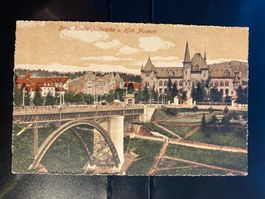 Schweiz 1920 AK Bern Kirchenfeldbrücke Hist.Museum