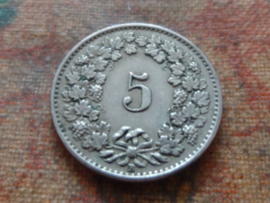Tutti le monete: 5 Rp. 1921  (D) – Usato da Romanel-sur-Lausanne venduto da Swift13 1