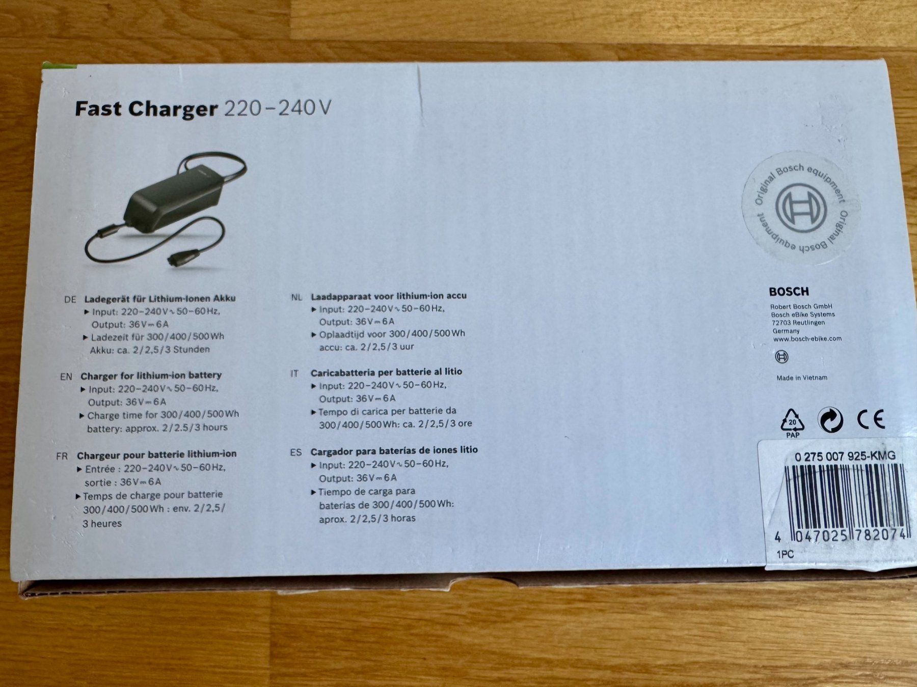Bosch Caricabatterie: Bosch Fast Charger 6A BCS250 – Nuovo e nell'imballaggio originale da St-Sulpice VD venduto da Onemix 1