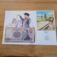 Banknoten Brief - Lettre avec billet de banque Chile 1986
