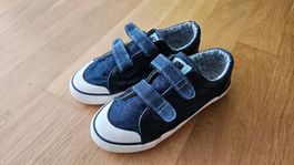 Jeans Sneaker Klettverschlüssen 33 weisser Gummi