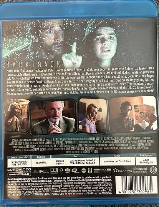 Tutti i DVDs: Backtrack - TOTE VERGESSEN NICHT - Blu-Ray – Usato da Beringen venduto da Mantafisch1 1