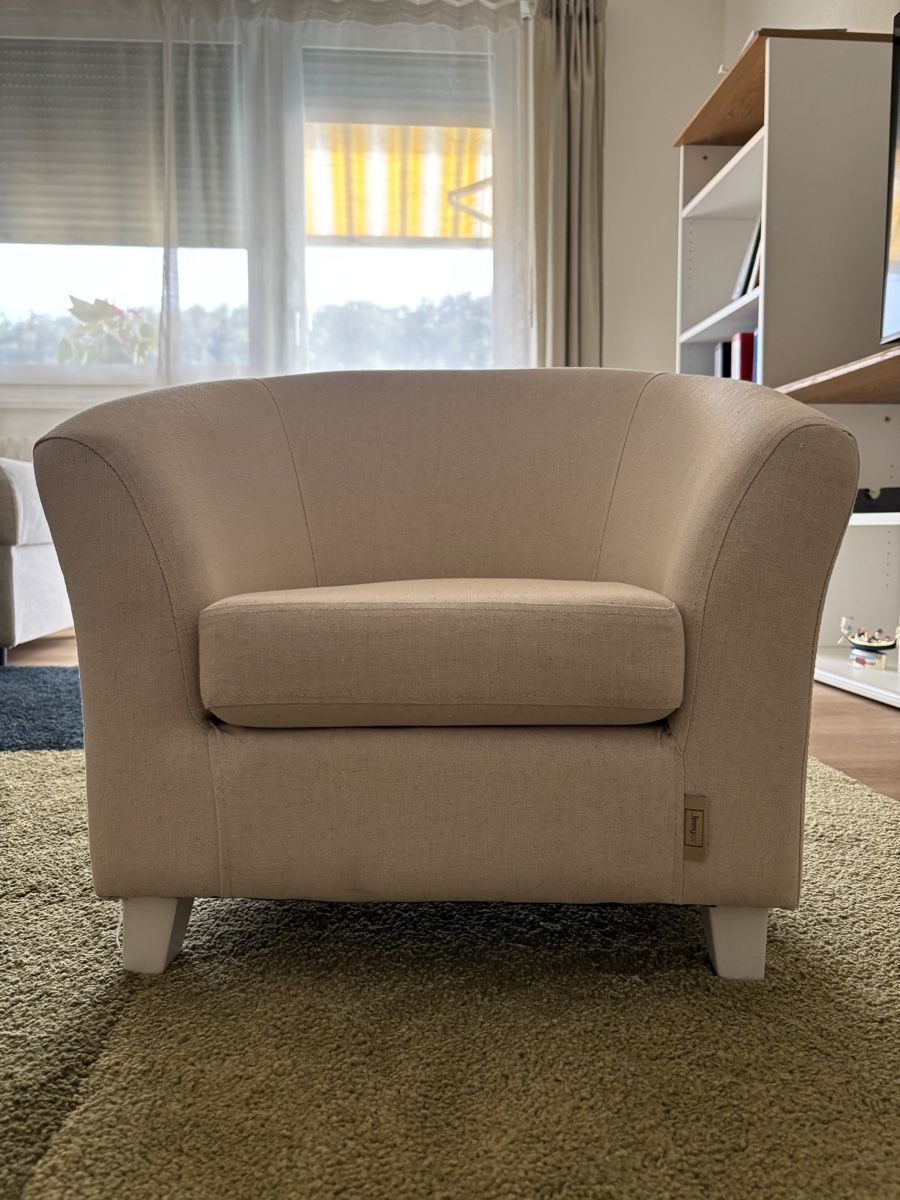 Poltrone: Eleganter Cocktailsessel in Beige – Usato da Trimbach venduto da fro_2ztm 1