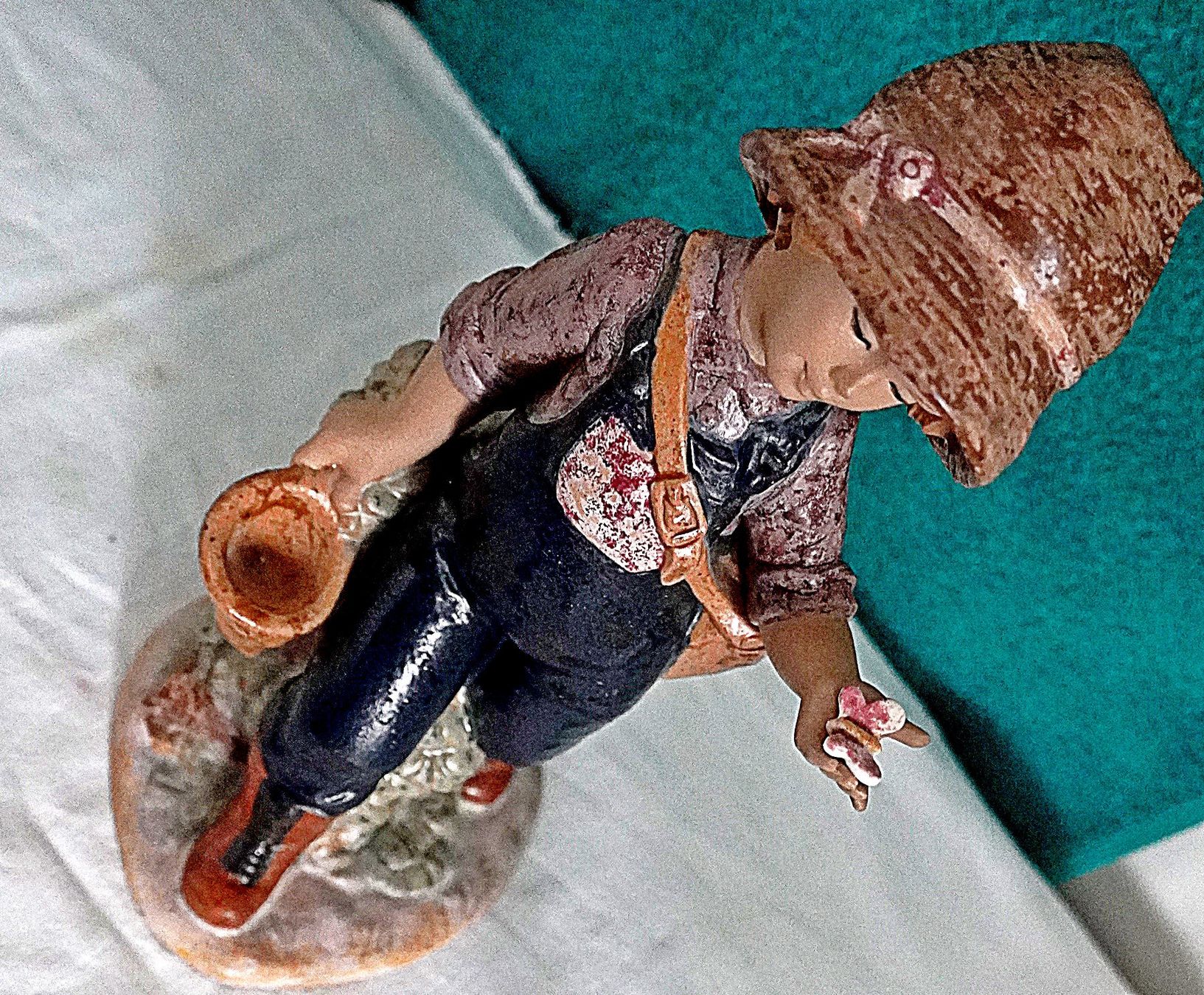 Statuette: Nadal Steingut Mädchen mit Schmetterling – Usato da Baar venduto da 2cvbaar 6
