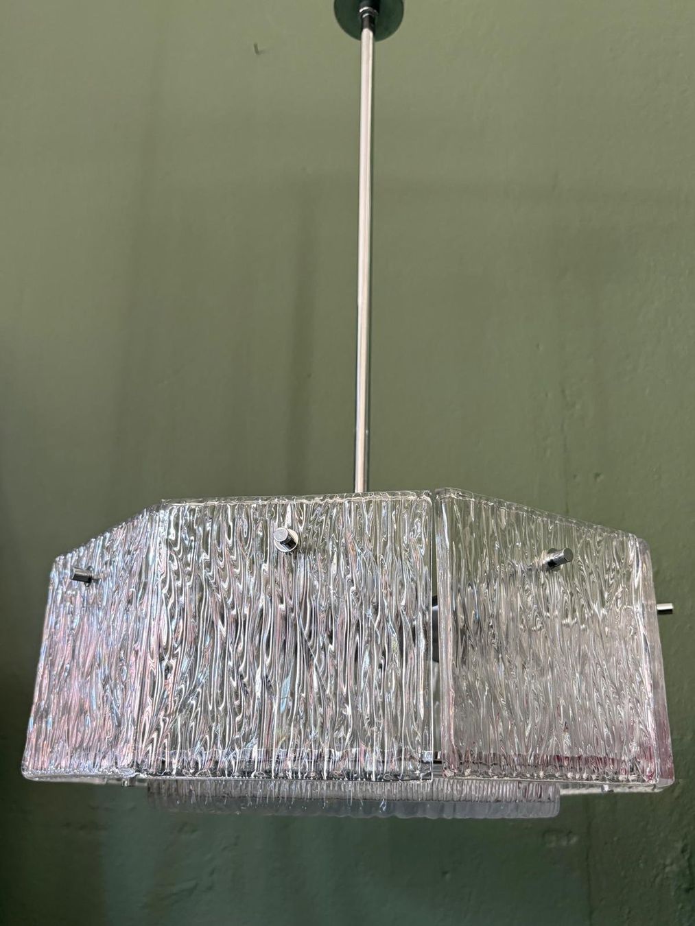 Kronleuchter & Deckenlampen: Deckenlampe Eisglas 60er Jahre Design – Gebraucht aus Riehen von twentymodern 5