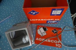 Agfascop 10 Dia Betrachtungsgerät in Originalverpackung Agfa