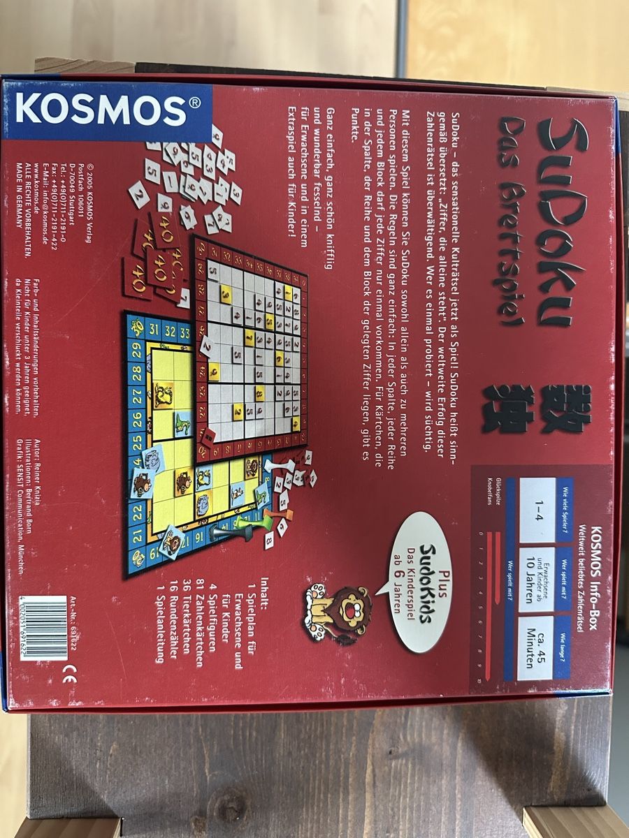 Giochi: Kosmos Sudoku Brettspiel – Usato da Weinfelden venduto da jos_nl7m 3