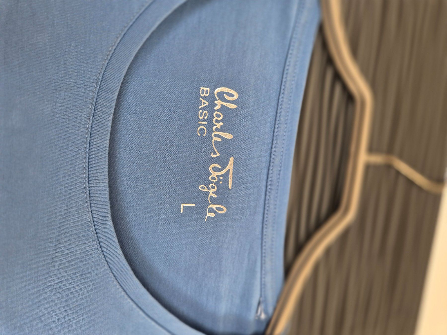 T-shirt: Charles Vögele Basic Shirt, hellblau, Grösse L, Top! – Usato da Stein am Rhein venduto da Lav1 1
