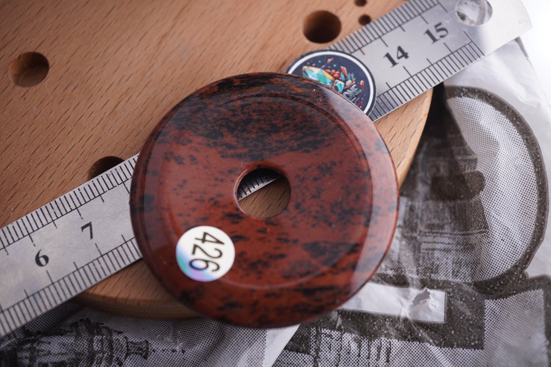 Minerali & Pietre curative: Obsidian    Donut   pi Scheibe      50mm Ab 1.- – Nuovo e nell'imballaggio originale da Eschenbach SG venduto da topstone 1