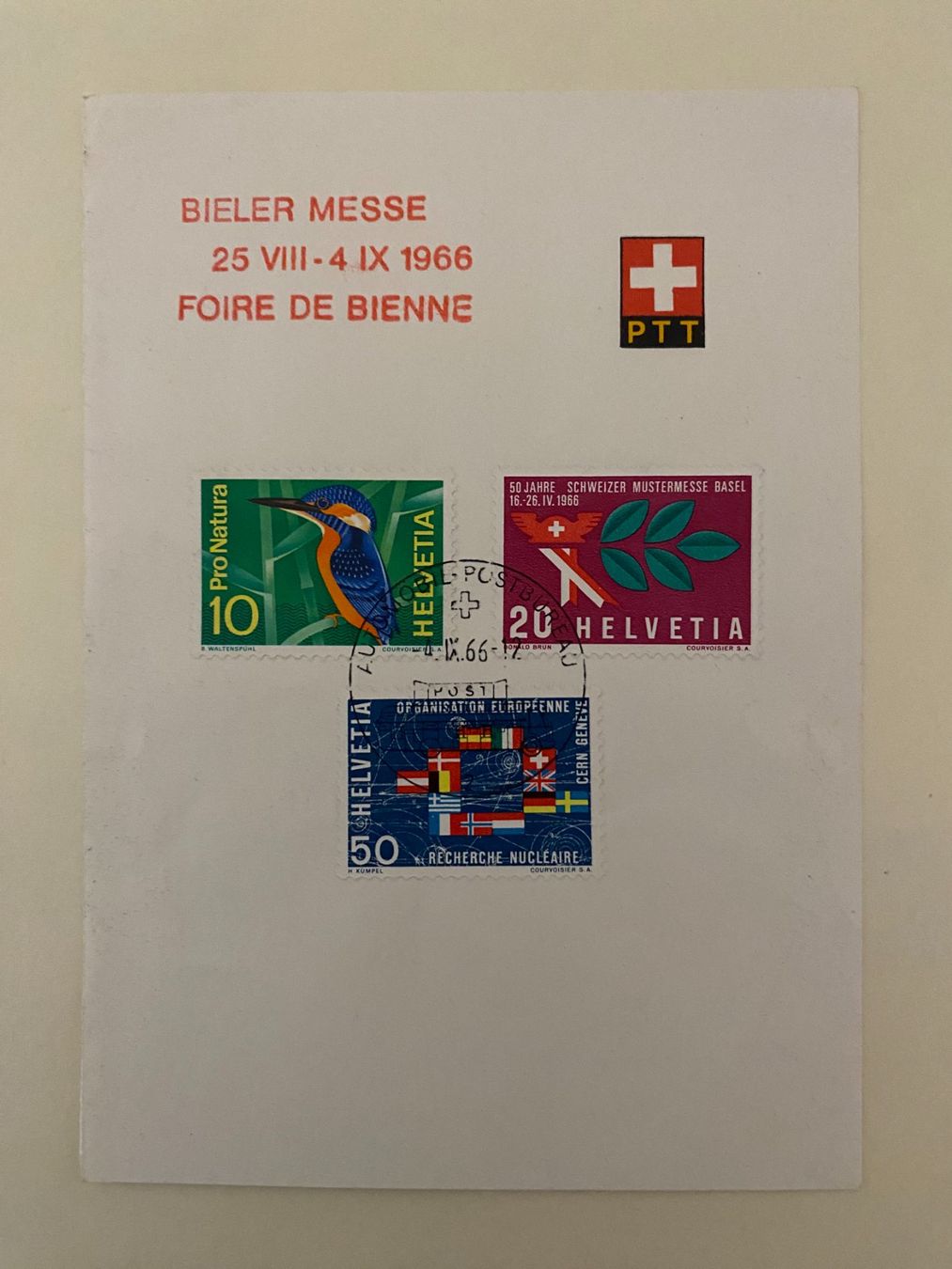 Alle Briefmarken: Briefmarken 3er Set "Bieler Messe" 1966  . – Gebraucht aus matten b. interlaken von jfran17 1