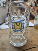 Bierkrug B&E Biere Hemmingen Glas mit Henkel (T1)