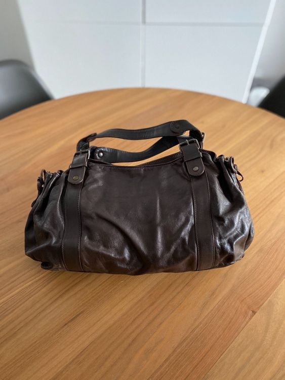 Trench En Cuir Brun Gérard Darel - Taille 38, Cuir Peau Lainée, Occasion Très Bon état