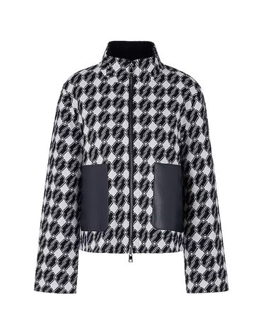 Trendige Marc Cain Strickjacke mit Lederelementen, top!