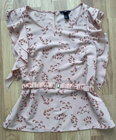 H&M Bluse, Gr. EU 36, mit elastischem Taillengürtel