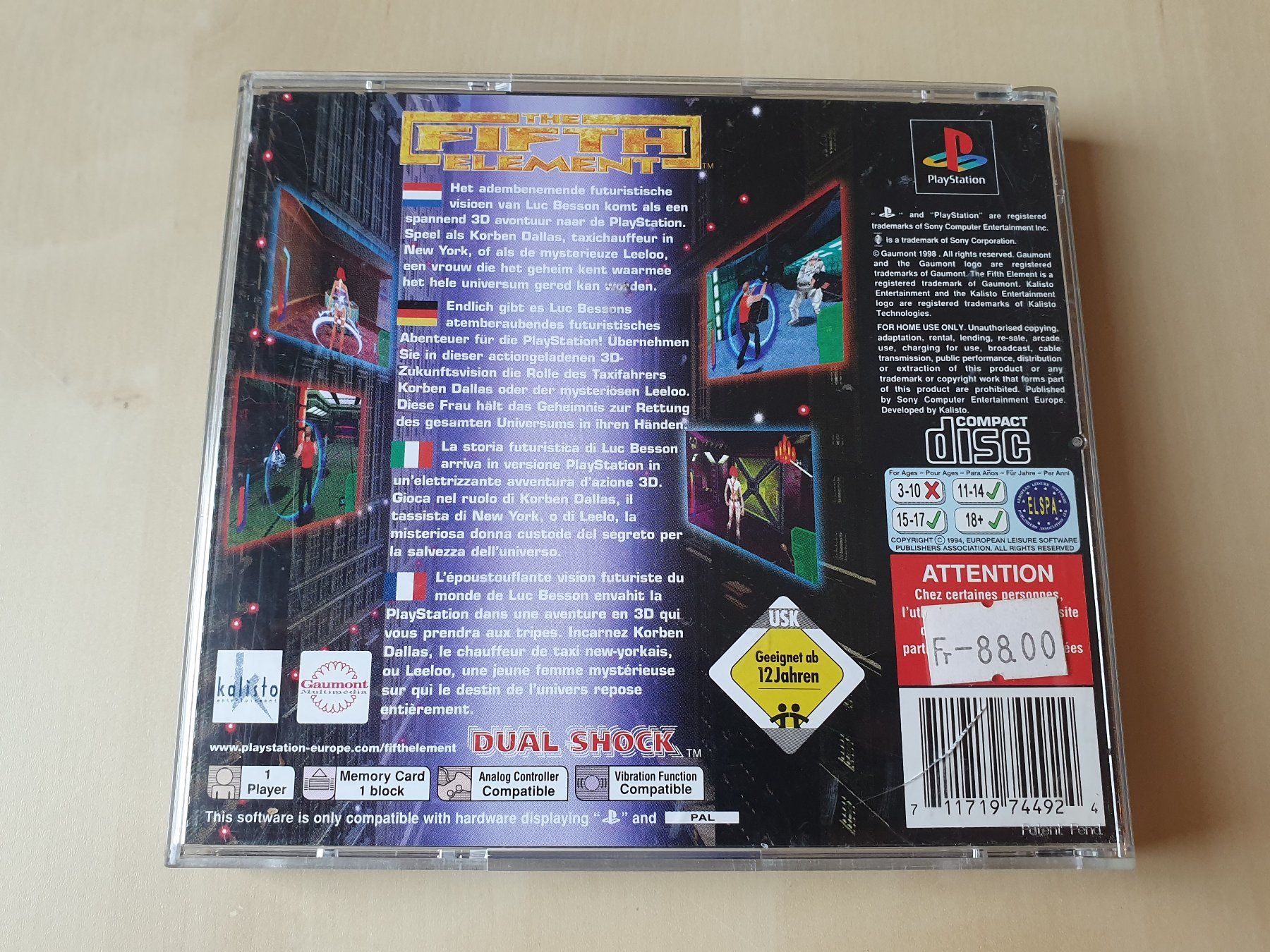 Sony Spiele: The Fifth Element – Gebraucht aus Stansstad von collectorsshop 1