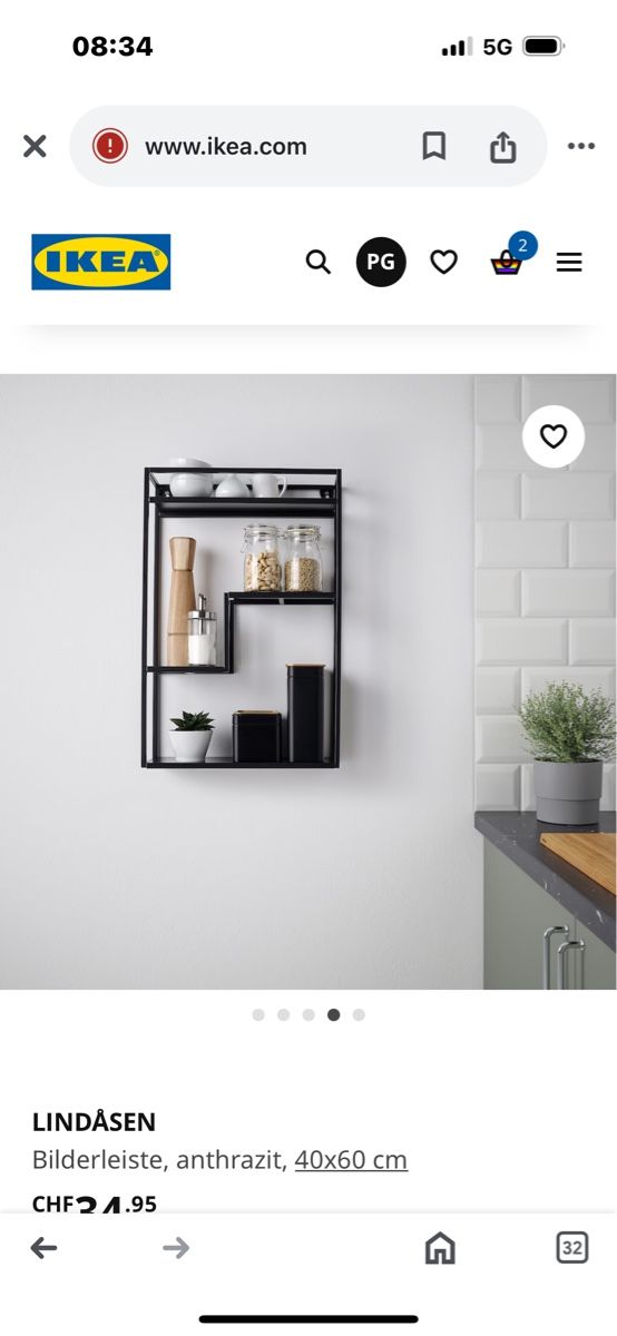 Scaffali: Bilderleiste, anthrazit, 40x60 cm – Nuovo (secondo la descrizione) da Jona venduto da Sweet01 2