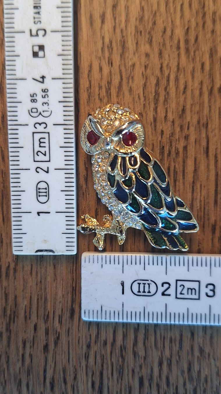 Spille & Fermagli: Vintage Eule Brosche, Strass, Schmuck, Herbst Accessoire – Usato da Ebmatingen venduto da Tschiipii 3