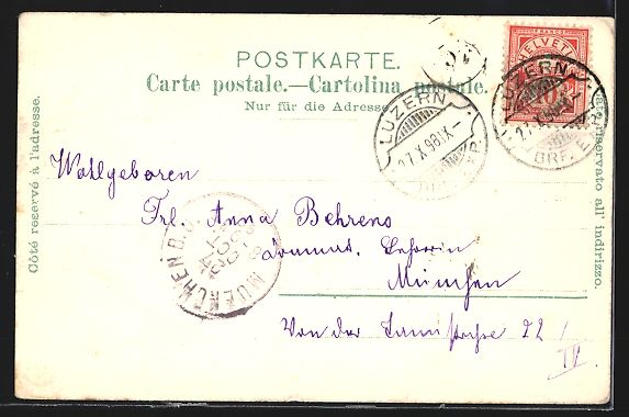 Cartes postales: Litho Luzern, Gütsch-Bergbahn, Löwende – D'occasion à Berlin par bartko-reher 1