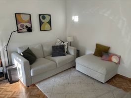 Vimle 2er Sofa + Hocker