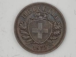 2 rappen 1932 VZ-UNZ