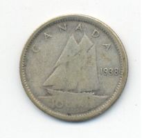 Kanada Canada 10 Cents 1938