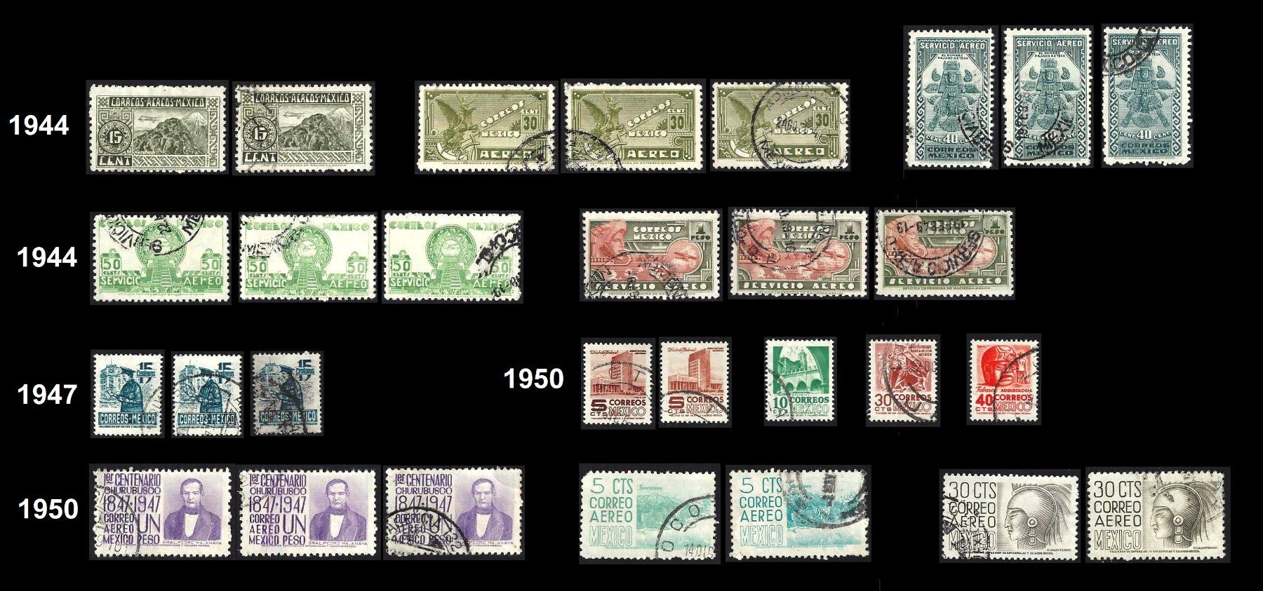 Tutti i francobolli: Mexiko / Mexico 1944 - 1996 – Usato da Baar venduto da W47 1