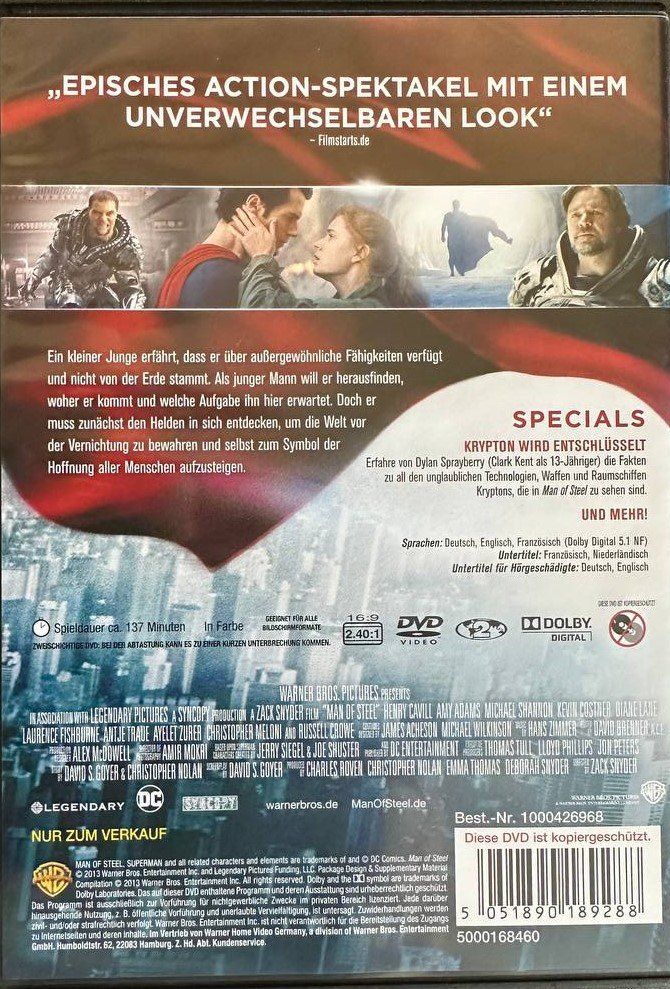 Tutti i DVDs: 7 Superman Filme – Usato da Beringen venduto da Mantafisch1 2