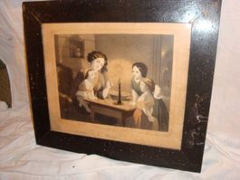Lithographie gerahmt, 19. Jahrhundert