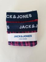 JACK & JONES, Boxershorts, Grösse S, 2 Stück Rot/Blau
