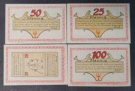 25 + 50 + 75 + 100 PFENNIG / KELLENHUSEN ND (BANKFRISCH)