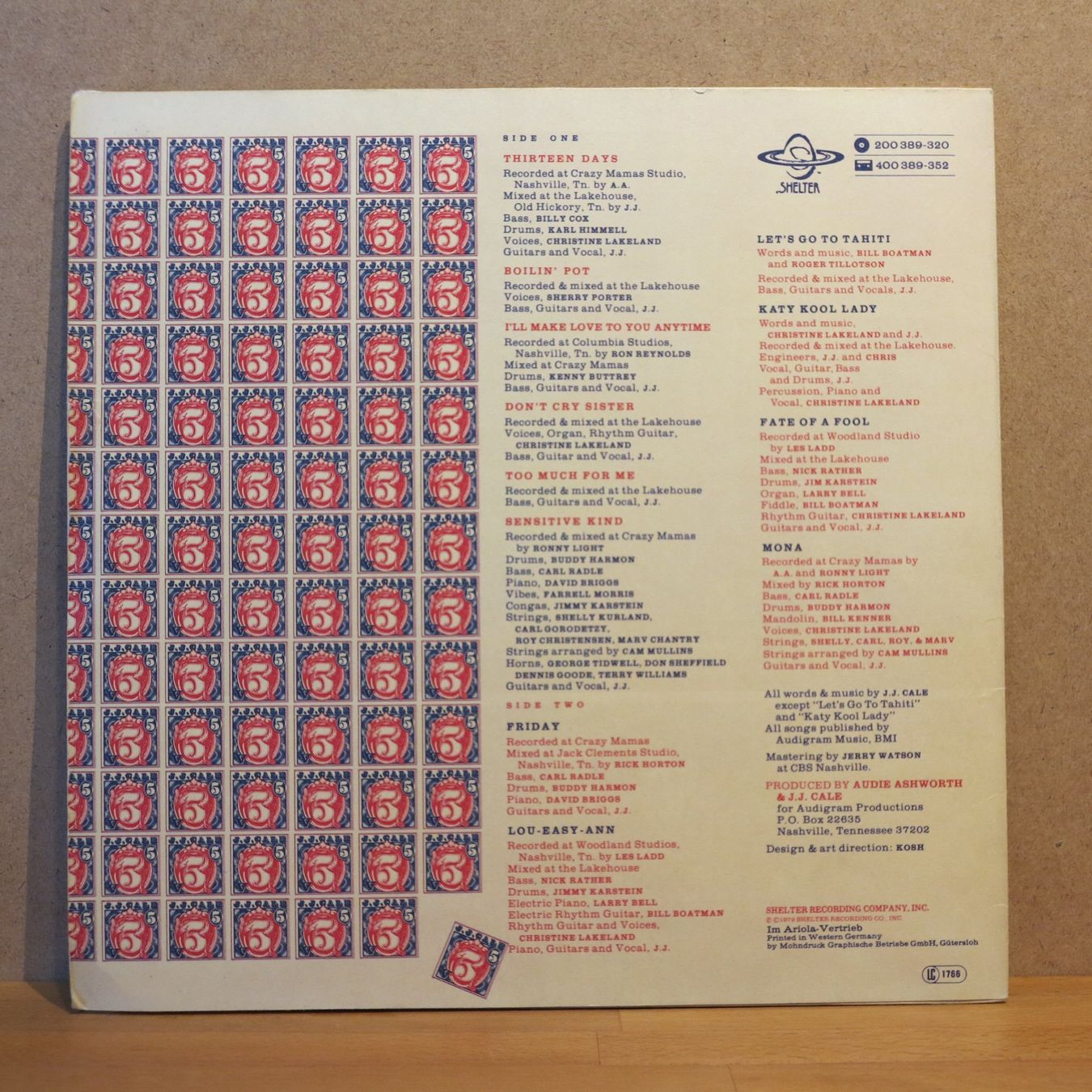 Dischi in vinile: J.J.Cale - 5  / LP 1979 – Usato da Zürich venduto da Naim60 1