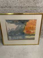 Wunderschönes Aquarell Gemälde im Goldrahmen, Top Zustand!