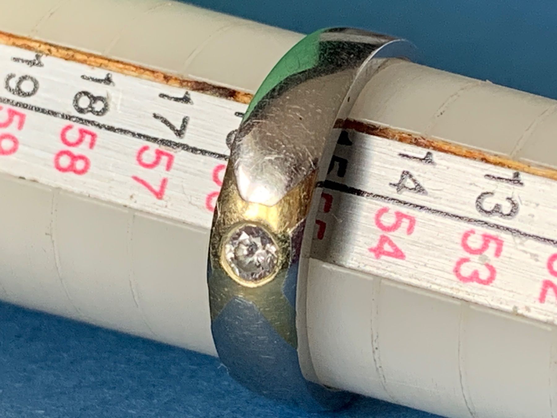 Anelli: Silberring mit Goldkreuz (55) – Usato da Laufen venduto da Bellebellezza 1