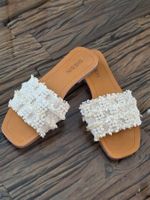 Sommerliche Sandalen mit Perlen, Gr. 39