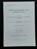 Zur Geographie des Suhrentales. Promotionsarbeit 1961