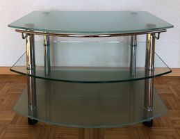 TV Tisch Chrom / Glas
