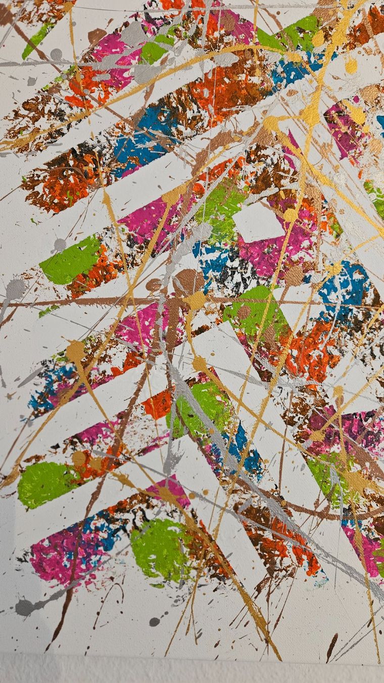 Dipinti: Tableau abstrait multicolore, fait main, unique! – Nuovo (secondo la descrizione) da Le Locle venduto da fab_c9hh 6