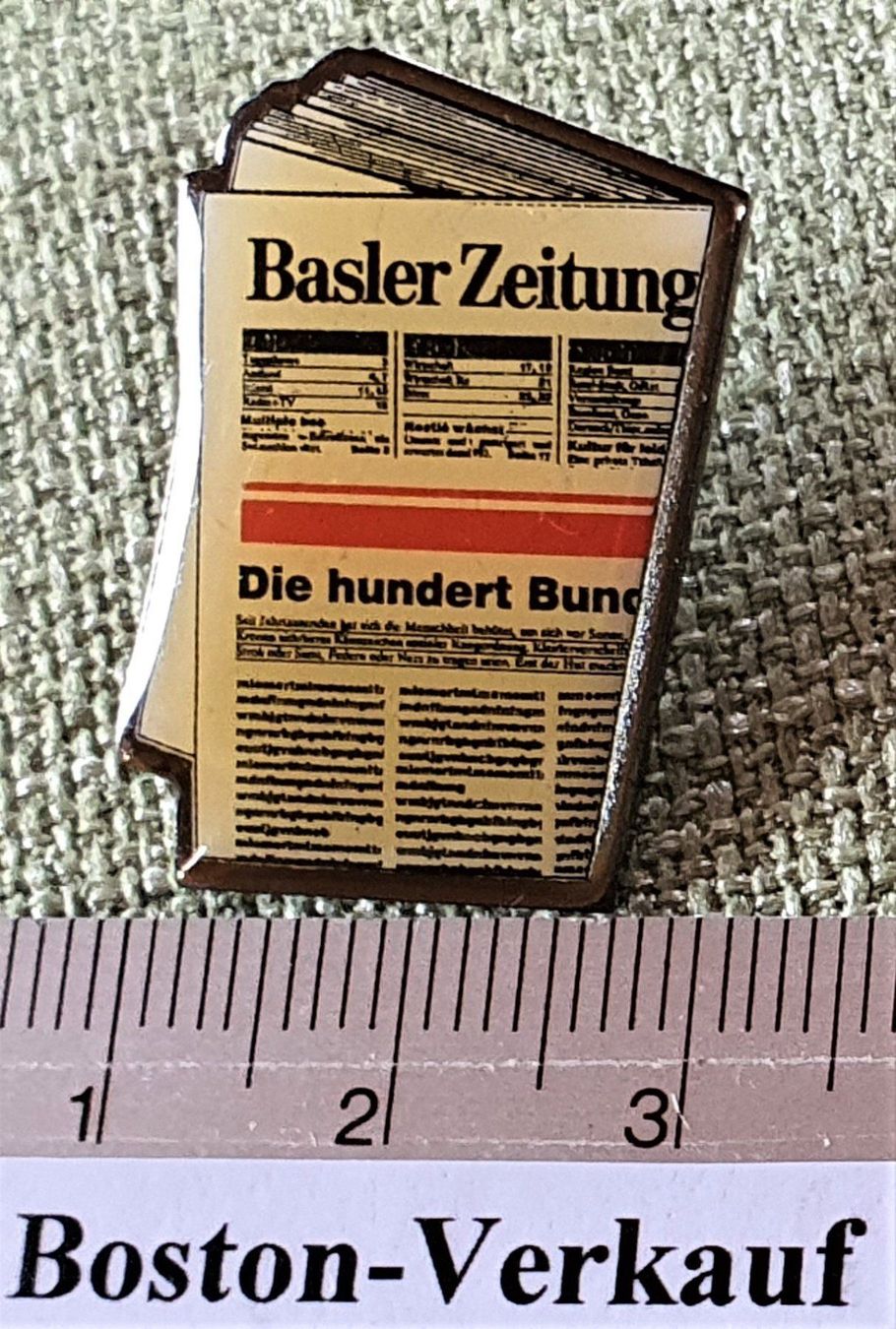Spille & Fermagli: E525 - Pin Basler Zeitung – Usato da Reinach BL venduto da Boston-Verkauf 1
