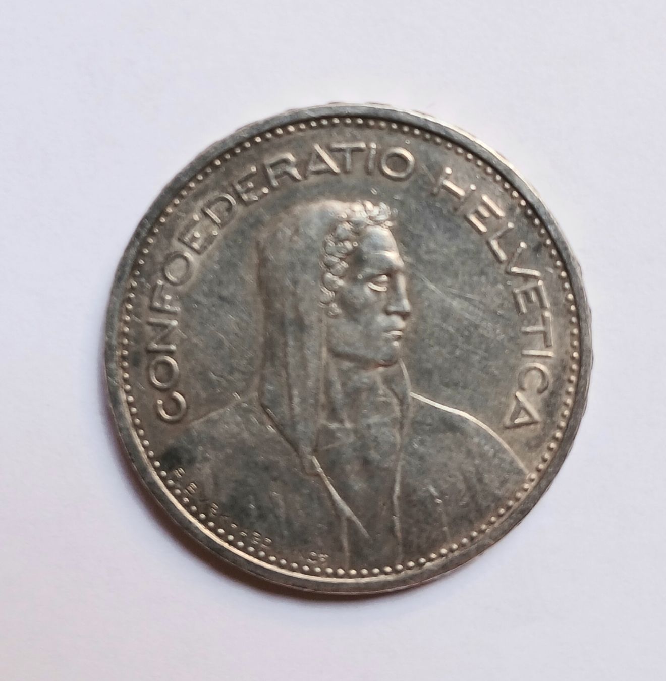 Alle Münzen: 5 fr argent 1933 – Gebraucht aus Sciernes-d'Albeuve von Dojo004 1