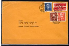 Gotthardmarken FDC nach Schweden