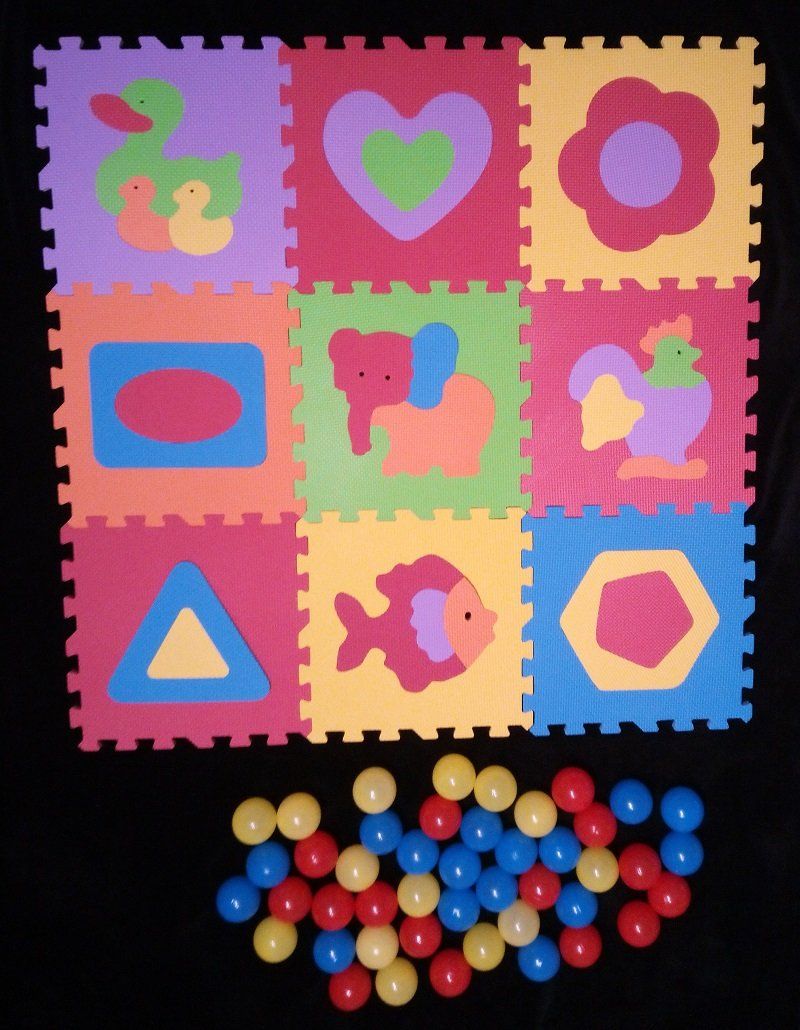 Tappeto da gioco: Bunte Spielmatte Puzzlematte Kinderteppich mit Bällen – Usato da Werdenberg venduto da EXA-Secondhand